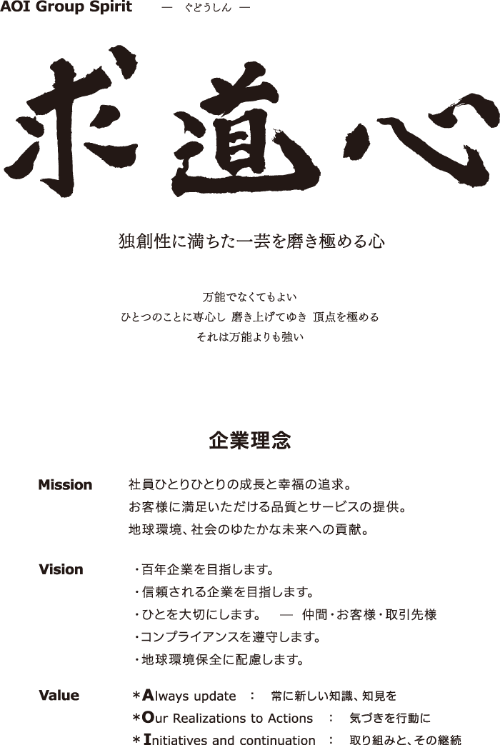 AOI Group Spirit 求道心
